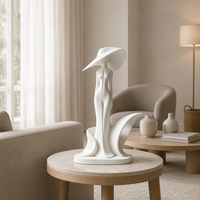 Sculpture moderne abstraite de danseuse en marbre. Articles décoratifs pour la décoration de la maison. Convient aux sols et aux halls d'entrée.