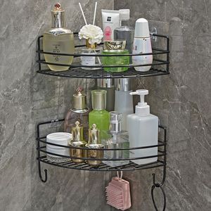Bathroom <b>Corner</b> Shelf Iron Wall Mounted Circular Modern Design <b>Shower</b> <b>Storage</b> Rack - Product Image 2