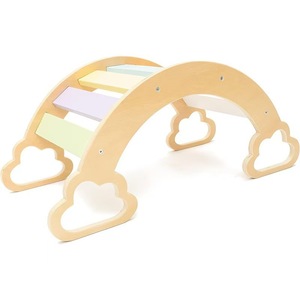 Children's climbing <b>frame</b> arch bridge style home baby exercise wooden climbing <b>frame</b> <b>play</b> small rocking chair solid wood - Product Image 1