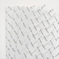 Papier de soie d'emballage cadeau jetable de haute qualité, personnalisé avec logo, impression deux couleurs, matériaux recyclés, pour vêtements