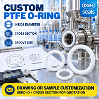 Joint torique en PTFE vierge conforme aux normes FDA, résistant aux produits chimiques, joint sanitaire pour pompes et vannes de transformation alimentaire et de boissons