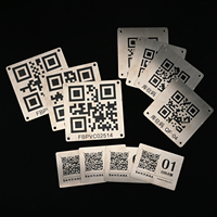 Placa de Identificación de Acero Inoxidable Personalizable con Grabado Láser de Código QR, Placa de Identificación de Aluminio Anodizado con Logotipo en Relieve