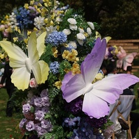 Décoration de mariage commerciale, papillon en papier artistique magnifique pour fête de mariage et anniversaire