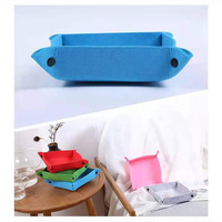 Plateau de rangement carré en feutre personnalisé pour clés et objets, organisateur de bureau et de table basse – Vente en gros