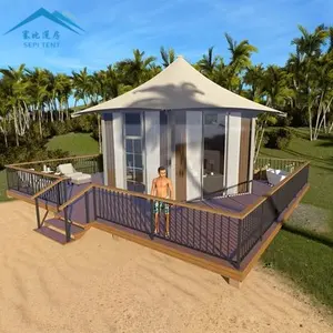 Individuelles 2024 Schlussverkauf großes Outdoor-Safari-Hotel Resorts Zelt für Familien-Glamping
