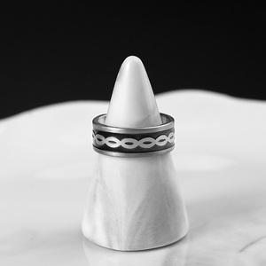 Men Women Pure Stainless Steel <b>Bracelet</b> Ring Adjustable Cuff Arthritis Relief Healing Energy Jewelry <b>Set</b> Couple Gift Wholesale - Product Image 2