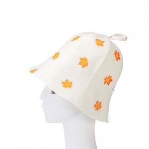 Stock <b>Hat</b> Made Oem Custom Printing Flower Wool Sauna <b>Hat</b> - Product Image 1