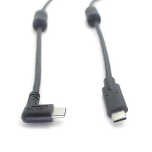 USB 3,0 en ángulo recto personalizado tipo C macho a tipo C macho recto con doble núcleo de ferrita Cable de transferencia de datos de carga rápida - Product Image 5