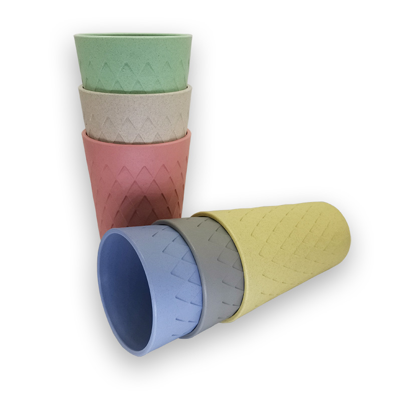 Биоразлагаемая кружка, пластиковая кофейная чашка, Экологически чистая пластиковая зубная чашка из пшеничной соломы