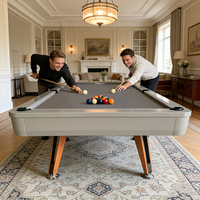 Table de billard de luxe au design haut de gamme, cadre en bois massif, système de retour de billes, plateau en ardoise, finition peinture piano, qualité professionnelle