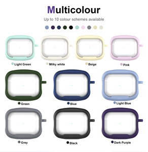 Oferta de Black Friday para Fundas de Airpods 1 2 3 4 Pro 3, Funda Protectora de Silicona Transparente de TPU Suave Antiarañazos con Hebilla - Product Image 3