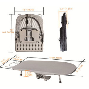 Meilleur Organisateur de Linge Portable de Bureau, Table Pliante Noire pour Repassage Commercial, Idéal pour Hôtels et Placards - Product Image 3