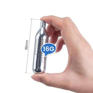 Cartuchos de CO2 de acero roscados desechables recargables de 16g de grado alimenticio para cargadores de barril de cerveza y botellas de <span class=keywords><strong>Soda</strong></span> Stream - Product Image 1