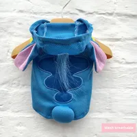 Costume de transformation pour chien et chat en velours bleu cristal, vêtements d'hiver en coton pour animaux de compagnie, fabriqué en Chine