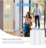 Interrupteur intelligent WiFi Apple HomeKit EU UK, interrupteur mural intelligent, interrupteur neutre, compatible avec Home Assistant, Homekit, commande vocale Siri