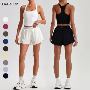 Women Square Neckline Sports Top 2 Piece <strong>Yoga</strong> <strong>Set</strong> Lady Slim Fit Workout Gym Suit Female Solid Color Running Shorts Women <strong>Sets</strong> - Product Image 1