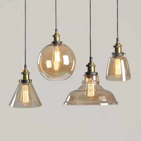 Lampe en verre soufflé de style industriel vintage, luminaires suspendus en verre de style américain pour bar, restaurant, décoration de la maison
