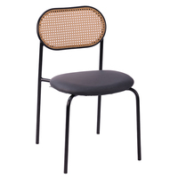 Chaise de restaurant en rotin pour salle à manger moderne nordique bon marché en gros pour l'extérieur chaise de table à manger pour salle à manger pour restaurant