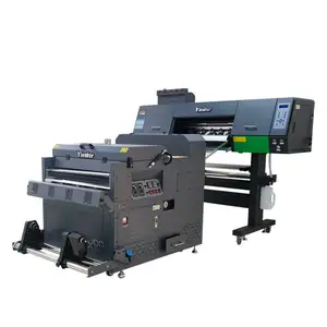 2024 nueva impresora económica DTF 60cm A1 máquina de impresión de tela Digital con 2 agitadores de polvo de cabeza I3200 Venta De fábrica Multicolor