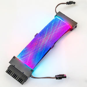 Câble d'alimentation à manchon, personnalisation <span class=keywords><strong>24</strong></span> broches ATX <span class=keywords><strong>RGB</strong></span> Kit d'extension de câble 16AWG, 5V 3 broches câble PSU synchronisé pour rvb - Product Image 2