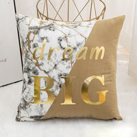 Vente en gros bon marché taie d'oreiller tampon or jeter taie d'oreiller housse de coussin décoratif maison taies d'oreiller