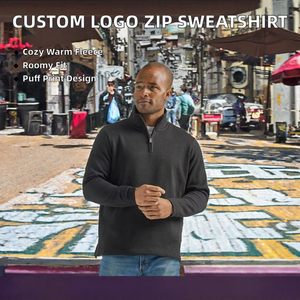 Sudadera de Felpa con Cierre de Cremallera, Cuello Alto, Personalizable con Logotipo, Estilo Casual, Manga Larga, Suave, Básica, Cálida, para Hombre, ODM - Product Image 2