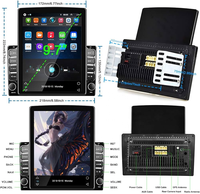 Meihua Tesla Radio otomatis navigasi Android, Multimedia Universal Radio otomatis dengan GPS & AM/FM layar sentuh vertikal 9.7 inci