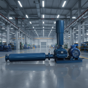 Souffleur Roots industriel électrique 380V à moteur AC - Ventilateur d'oxygénation haute pression en fonte durable - Product Image 1