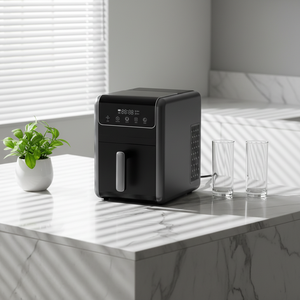 Machine à glaçons électrique portable de comptoir 12 kg/24h, contrôle tactile, autonettoyante, glaçons <span class=keywords><strong>en</strong></span> forme de balle, <span class=keywords><strong>en</strong></span> plastique, pour usage hôtelier, compatible bouteille - Product Image 2