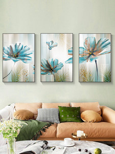 <span class=keywords><strong>Arte</strong></span> Murale Fiore di Loto Dorato, Set di 3 Pezzi in Lega di Alluminio, Trifoglio Nero e Oro, Decorazione Botanica Minimalista di Lusso per Corridoio e Casa - Product Image 1