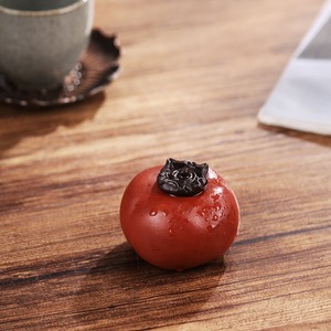 MSH Persimmon Tea Pet Ornaments en sable violet qui signifie que tout va bien - Product Image 4