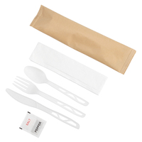 Kit de couverts jetables écologiques Quanhua fourchettes biodégradables cuillères et couteaux ensemble de couverts compostables