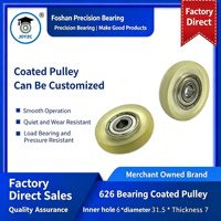 Rueda de Polea Industrial con Rodamiento Recubierto de Plástico/PU 626 Resistente al Desgaste, Certificación ISO CE ROHS REACH