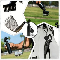 Brosse de nettoyage de balles et de clubs de golf personnalisée avec logo, brosse à eau, outil de nettoyage de golf avec clip