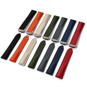 JUELONG <span class=keywords><strong>Bracelet</strong></span> de montre FKM à texture de tissu 20mm 21mm 22mm <span class=keywords><strong>Bracelet</strong></span> de montre en caoutchouc fluoré à dégagement rapide - Product Image 6