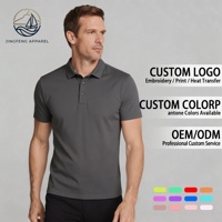 Polo de travail haut de gamme 100 % coton, personnalisable avec logo, pour homme, manches courtes, tricoté, pour affaires