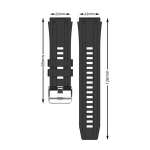 Trendybay - Bracelet de remplacement sport en FKM, fluoroélastomère bleu marine avec boucle magnétique pour <span class=keywords><strong>Mi</strong></span> S4 (vente en gros) - Product Image 2