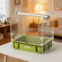 Perchoir de bureau ergonomique en acrylique pour perroquet cockatiel, hauteur réglable, base antidérapante