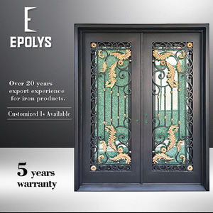 ประตูเหล็กคู่หน้าประตูบ้านฝรั่งเศสทำมือออกแบบได้ตามต้องการ<span class=keywords><strong>ราคา</strong></span>โรงงานโดยตรงมีบริการออกแบบฟรี - Product Image 2