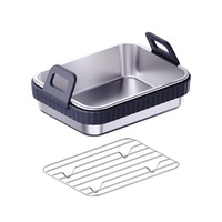 Plateau de cuisson en silicone de qualité alimentaire pour friteuse à air, ustensiles de cuisson sûrs, résistants aux hautes températures, pliables, faciles à nettoyer
