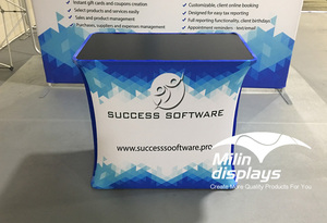 Tùy chỉnh xách tay có thể gập lại căng thẳng vải biểu ngữ Dễ dàng cài đặt khung nhôm bền truy cập <span class=keywords><strong>Pop</strong></span> Backdrop triển lãm thương mại - Product Image 3