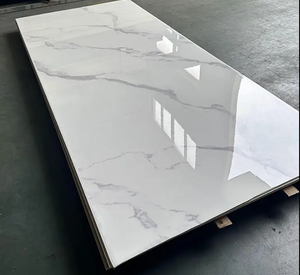 Hiện đại PVC UV Tấm Đá Cẩm Thạch bóng cao 1220x2440 mét nhà máy tường trang trí tấm chống thấm nước chống cháy với mô hình hình học - Product Image 1