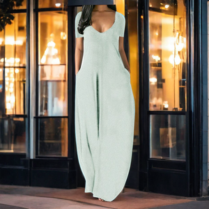 Conjunto de Falda Maxi y Vestido Corto de Manga Corta Estilo Casual con Silueta Ajustada Maz201-Dress - Product Image 3