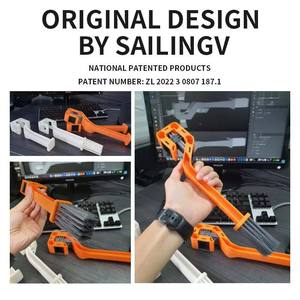 Rondelle de chaîne de vélo multifonctionnelle Nettoyage du plateau de dents de vélo de route Grande brosse Outils d'entretien de vélo de montagne - Product Image 2