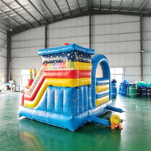 Structure gonflable commerciale combinée avec toboggan et <span class=keywords><strong>château</strong></span> rebondissant <span class=keywords><strong>Joyeux</strong></span> Anniversaire pour la location d'anniversaires d'enfants - Product Image 5
