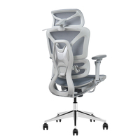 Chaise de bureau ergonomique haut de gamme pour le gaming, inclinable, en maille, pivotante, pour le travail et les tâches informatiques, avec base en aluminium, chaise de gaming exécutive