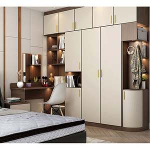 Promotional Wholesale Customized Wooden Wardrobe Closet Design Minimalist <b>Armoire</b> Luxury Furniture - Product Image 3