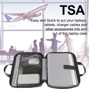 Borsa per computer TSA resistente all'acqua, custodia per computer compatibile con Lenovo, HP, <span class=keywords><strong>Dell</strong></span>, Asus Notebook, regali per <span class=keywords><strong>uomo</strong></span> - Product Image 5