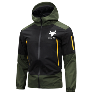 <b>Men's</b> Cross-border Sports Leisure Bomber <b>Jacket</b> Winter Work Top Windproof Hood Stand Zipper Reversible Loose Fit Canvas Fabric - Product Image 1