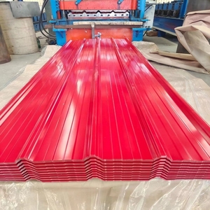 Tôles ondulées prélaquées de 0,13 à 0,8 mm d'épaisseur, couleur rouge RAL, tôles de toiture ondulées en galvalume prépeintes, taille personnalisée OEM - Product Image 3